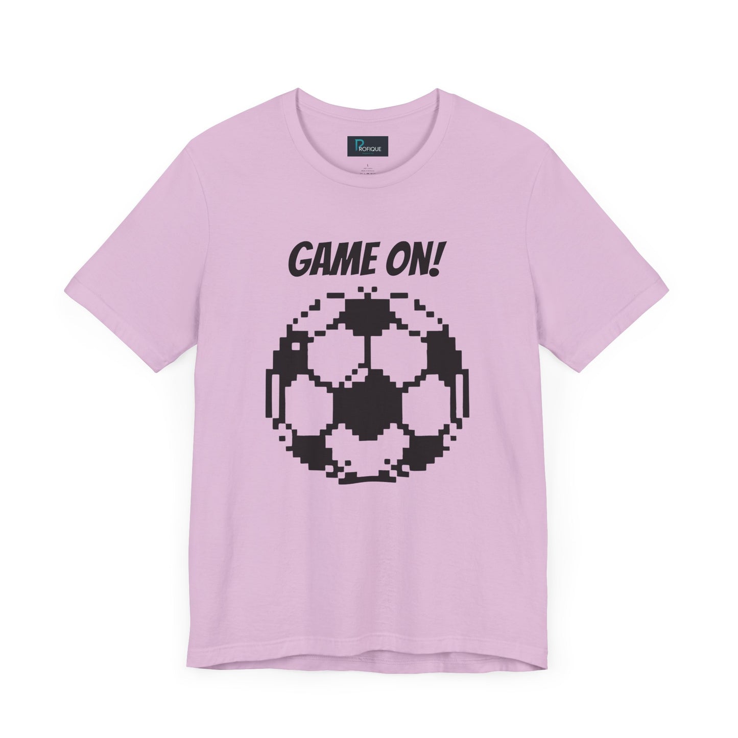 Pixelated Soccer Tee 'Game On', Custom text, Unisex Jersey Short Sleeve Shirt, Gamer Shirt, Gift for Football Lovers, Casual Style