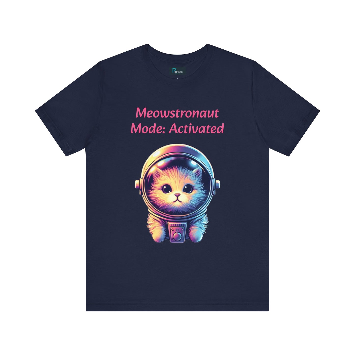 Astronaut Cat Graphic Tee, Custom Text, Cute Cat T-Shirt, Unisex Jersey Tee, Gift for Cat Lovers, Fun Space Theme, Gift for Mom
