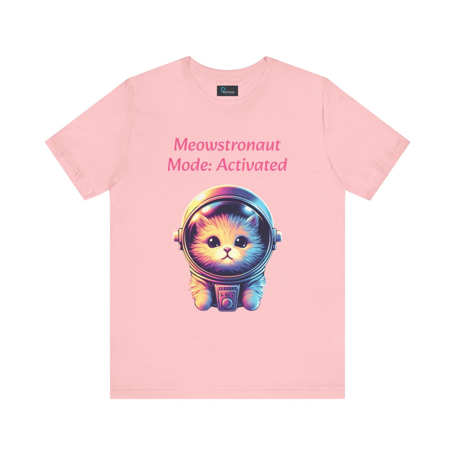 Astronaut Cat Graphic Tee, Custom Text, Cute Cat T-Shirt, Unisex Jersey Tee, Gift for Cat Lovers, Fun Space Theme, Gift for Mom
