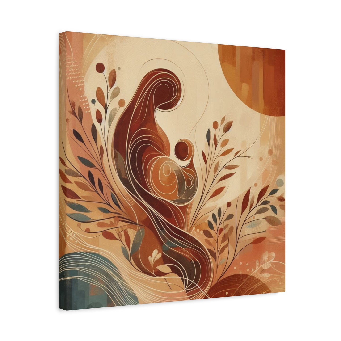 Abstract Motherhood Matte Canvas Art, Boho Wall Decor, Gift for New Moms, Baby Shower Decor, Modern Home Art