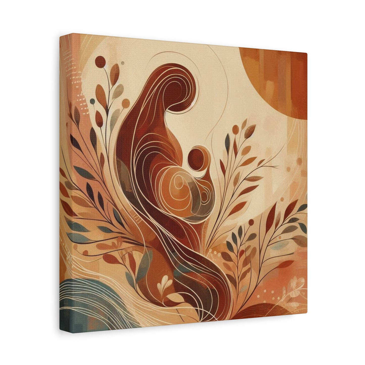 Abstract Motherhood Matte Canvas Art, Boho Wall Decor, Gift for New Moms, Baby Shower Decor, Modern Home Art