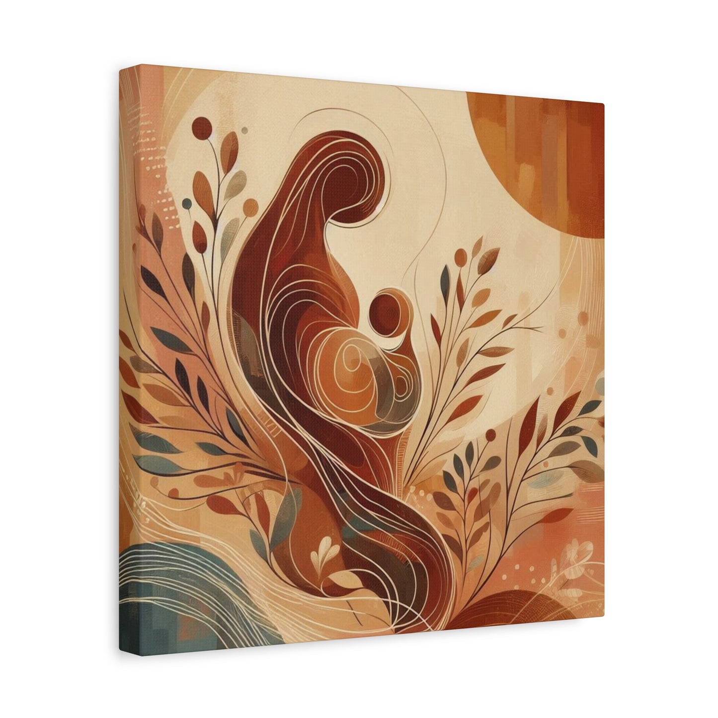 Abstract Motherhood Matte Canvas Art, Boho Wall Decor, Gift for New Moms, Baby Shower Decor, Modern Home Art