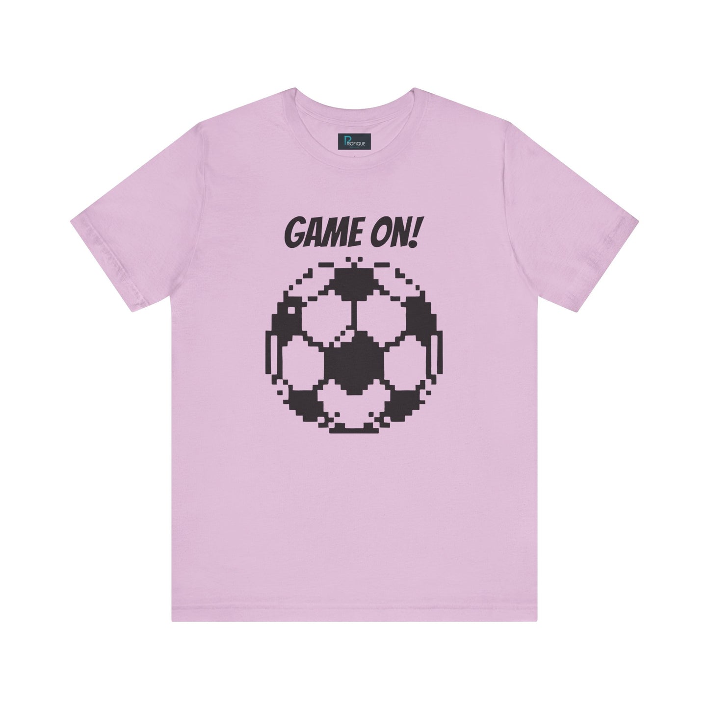 Pixelated Soccer Tee 'Game On', Custom text, Unisex Jersey Short Sleeve Shirt, Gamer Shirt, Gift for Football Lovers, Casual Style