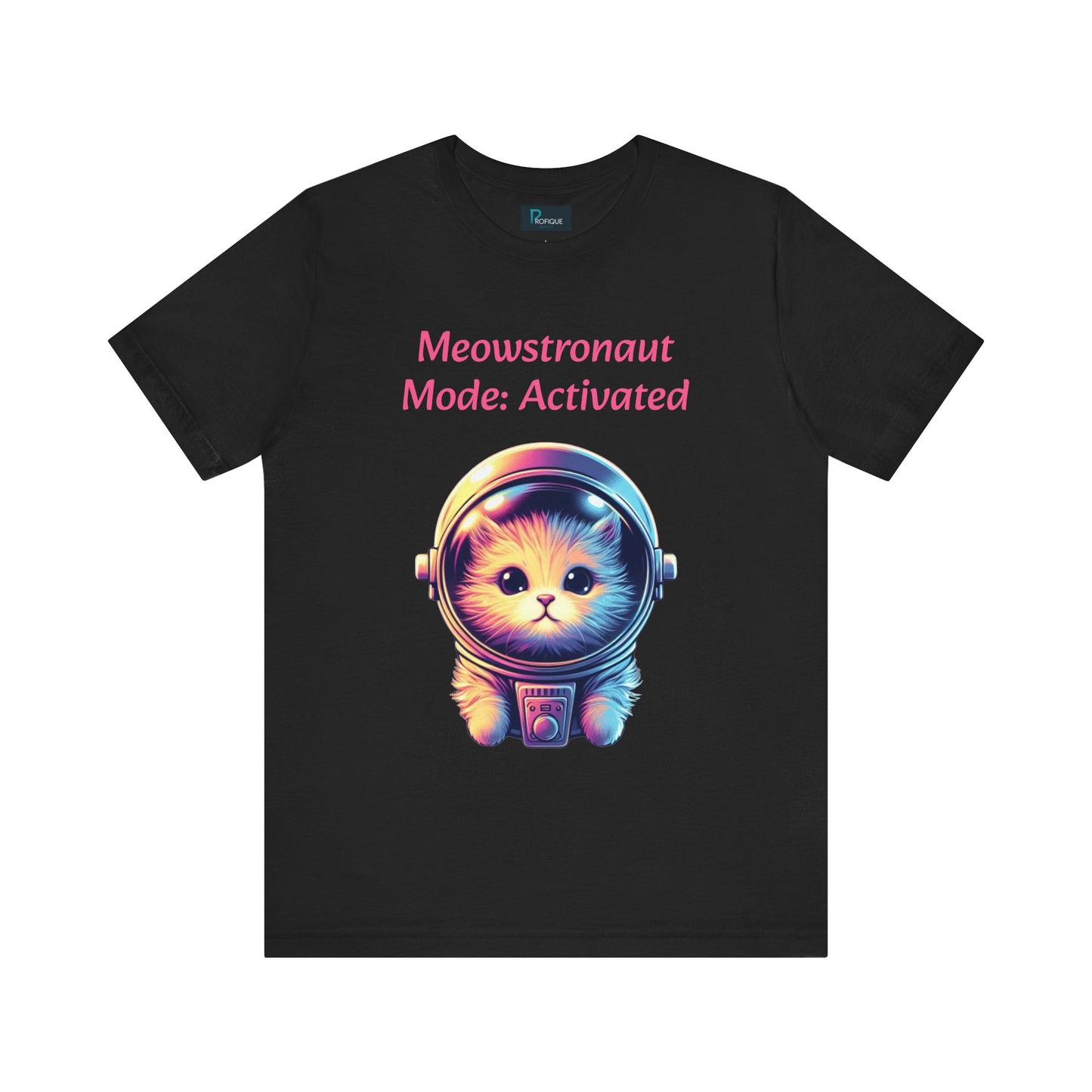 Astronaut Cat Graphic Tee, Custom Text, Cute Cat T-Shirt, Unisex Jersey Tee, Gift for Cat Lovers, Fun Space Theme, Gift for Mom
