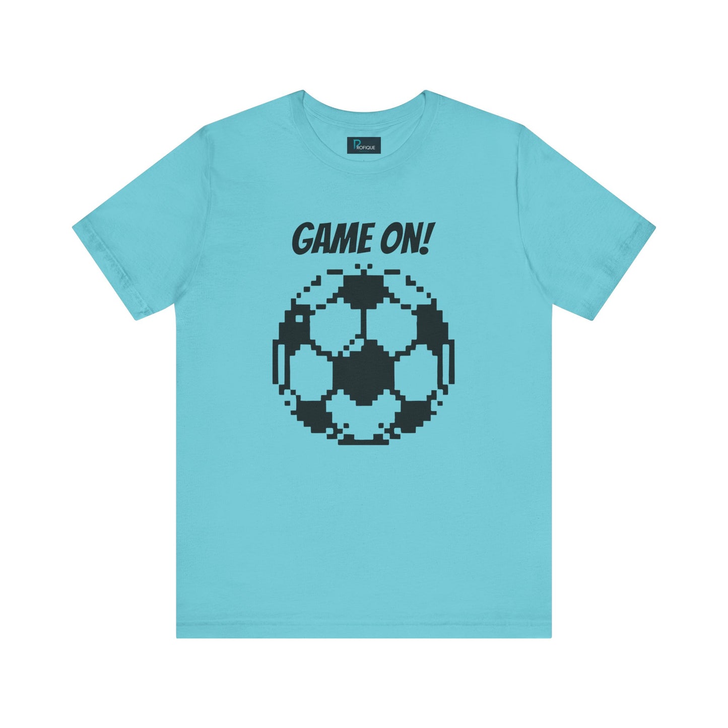 Pixelated Soccer Tee 'Game On', Custom text, Unisex Jersey Short Sleeve Shirt, Gamer Shirt, Gift for Football Lovers, Casual Style