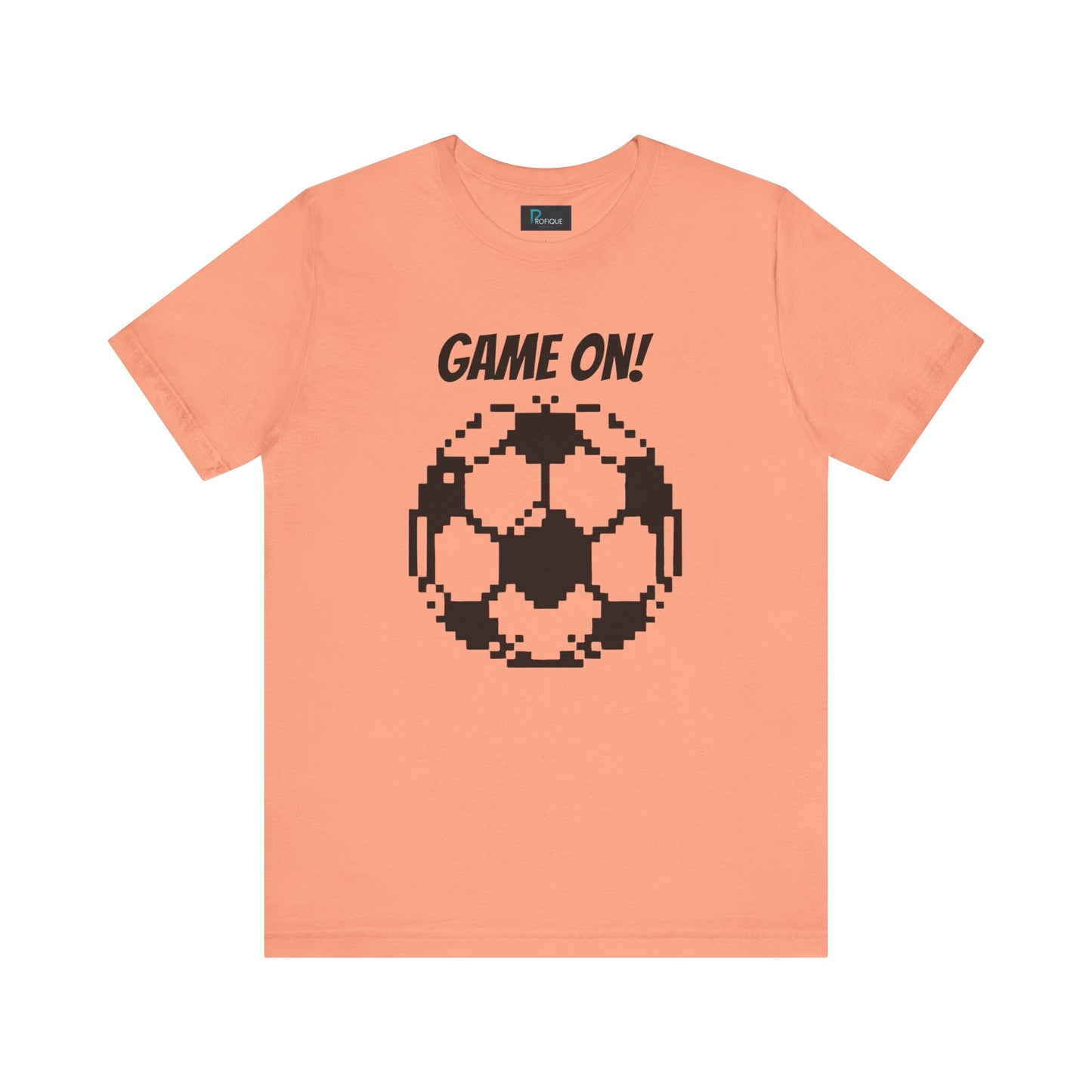 Pixelated Soccer Tee 'Game On', Custom text, Unisex Jersey Short Sleeve Shirt, Gamer Shirt, Gift for Football Lovers, Casual Style