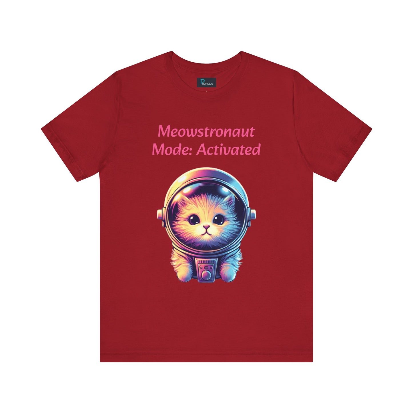 Astronaut Cat Graphic Tee, Custom Text, Cute Cat T-Shirt, Unisex Jersey Tee, Gift for Cat Lovers, Fun Space Theme, Gift for Mom