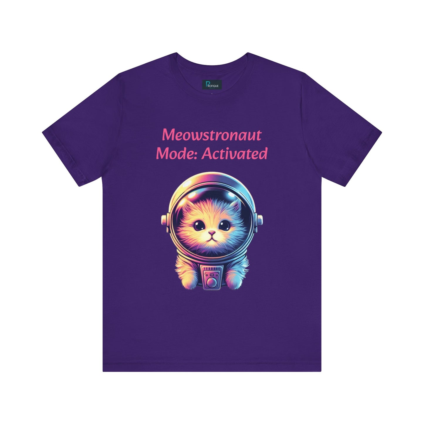 Astronaut Cat Graphic Tee, Custom Text, Cute Cat T-Shirt, Unisex Jersey Tee, Gift for Cat Lovers, Fun Space Theme, Gift for Mom