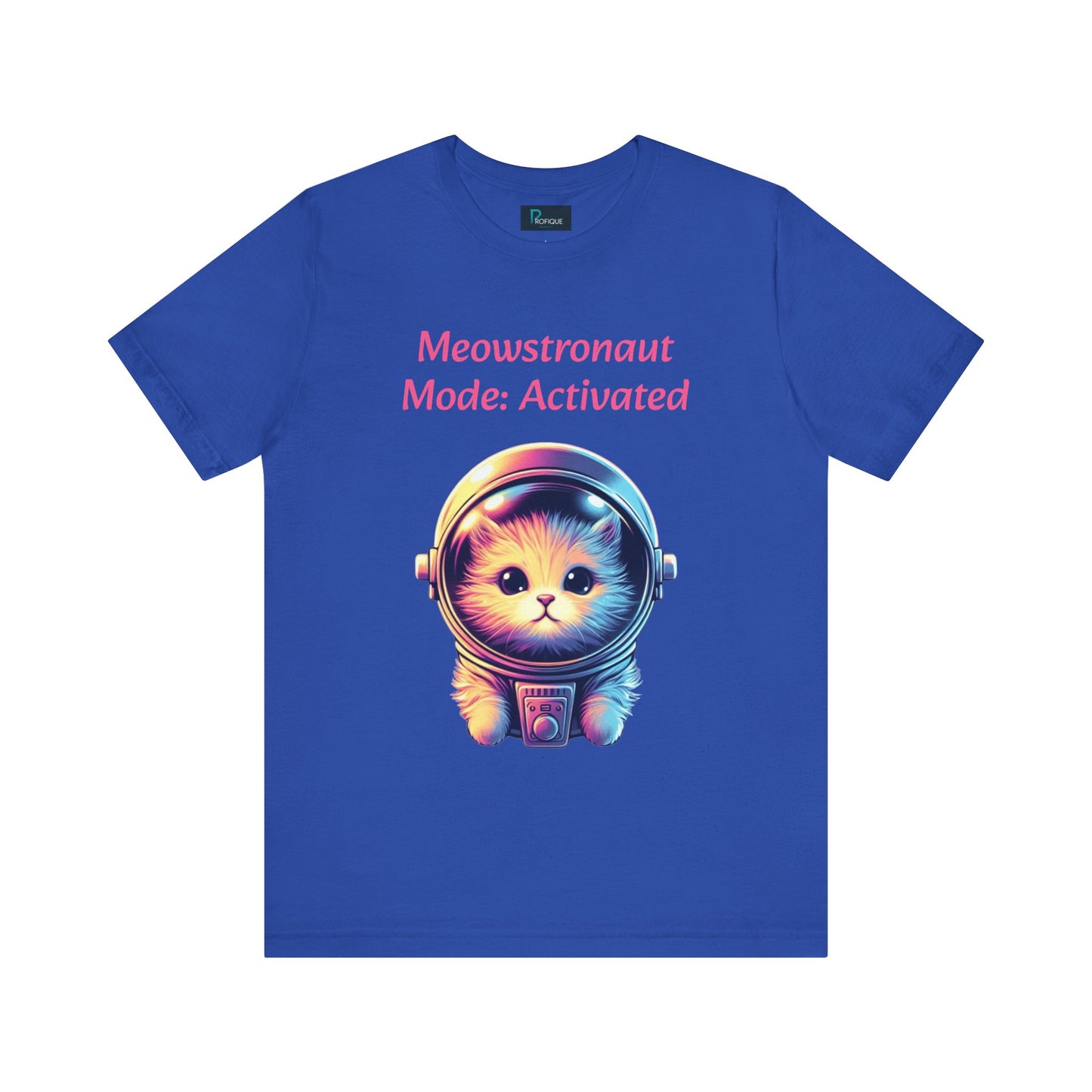 Astronaut Cat Graphic Tee, Custom Text, Cute Cat T-Shirt, Unisex Jersey Tee, Gift for Cat Lovers, Fun Space Theme, Gift for Mom