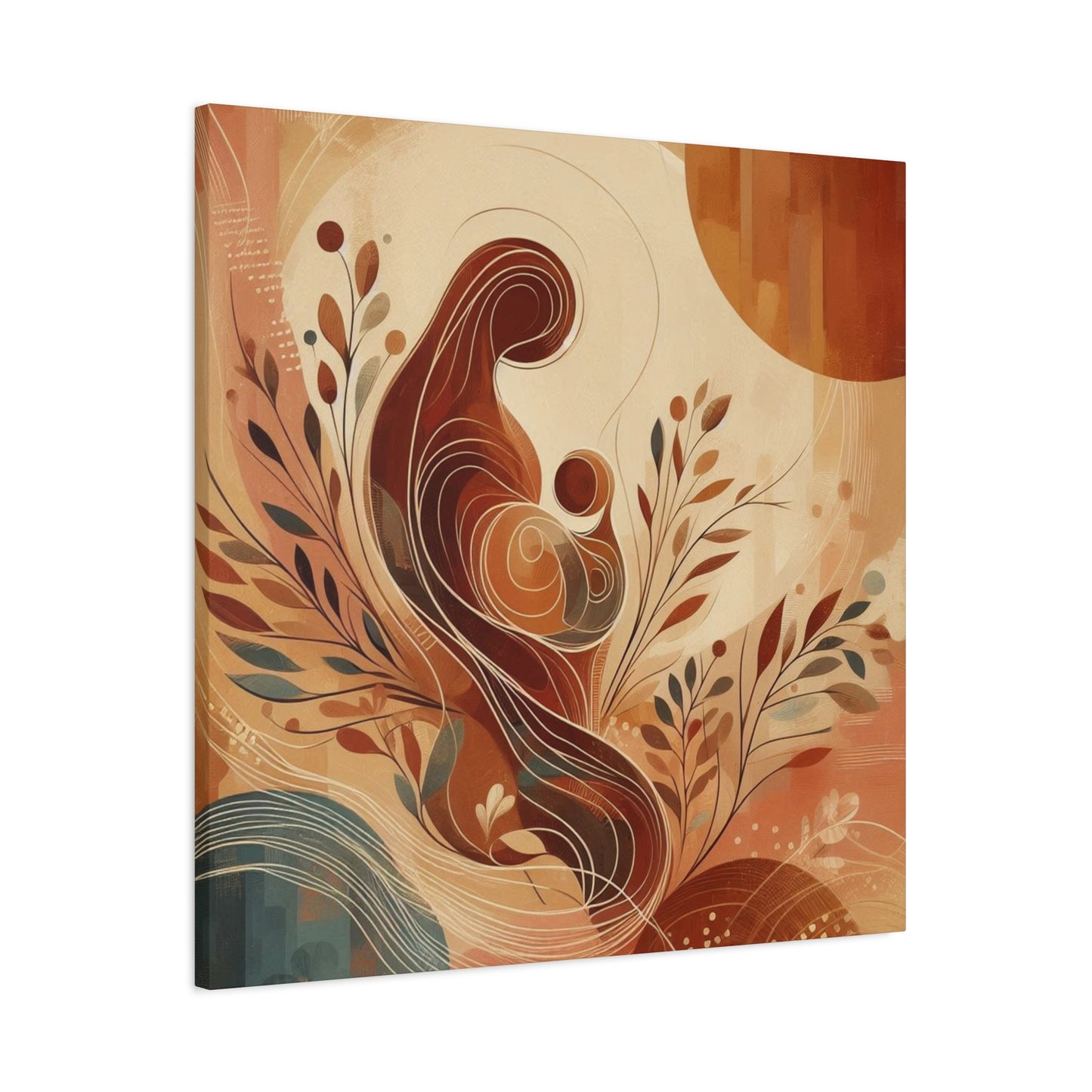 Abstract Motherhood Matte Canvas Art, Boho Wall Decor, Gift for New Moms, Baby Shower Decor, Modern Home Art