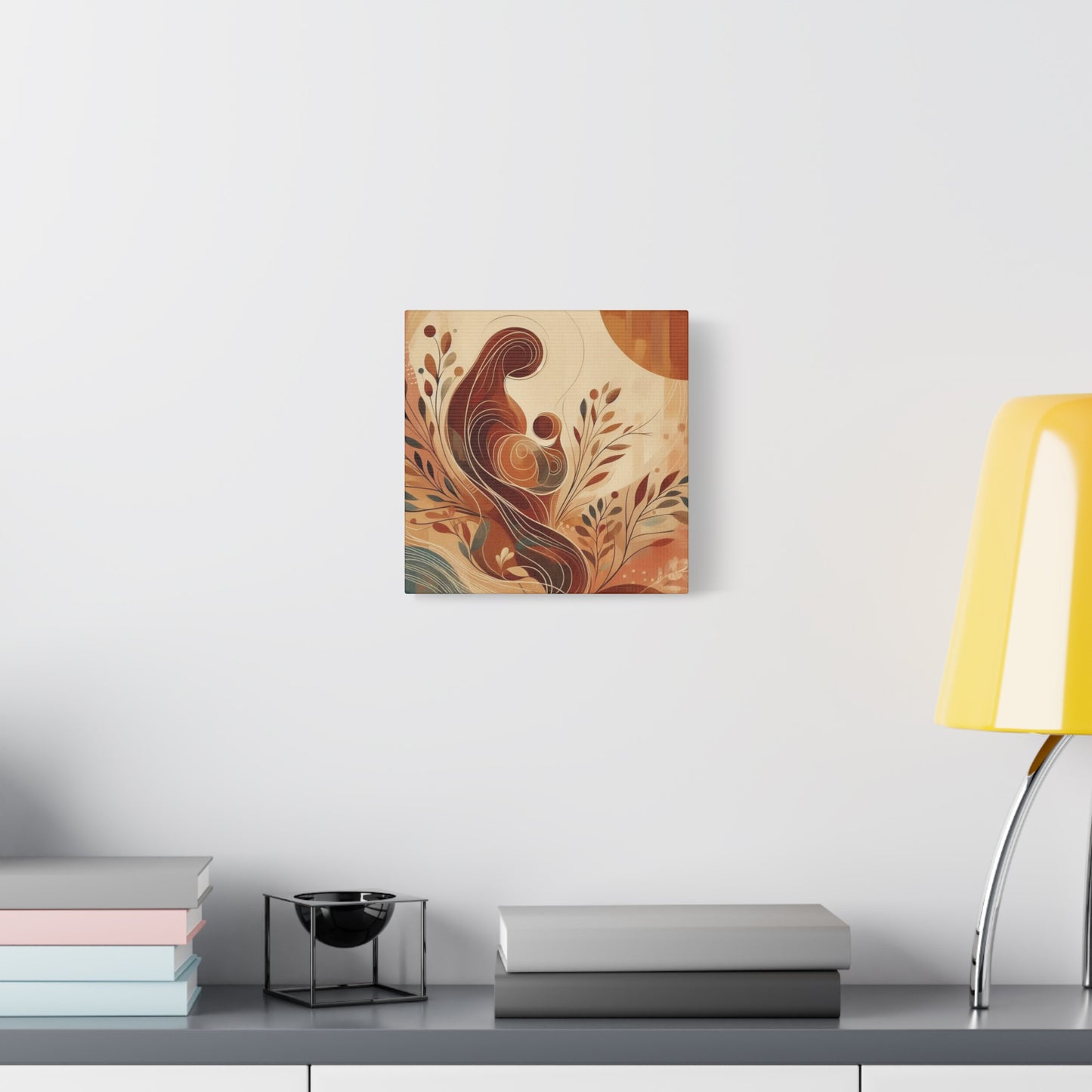 Abstract Motherhood Matte Canvas Art, Boho Wall Decor, Gift for New Moms, Baby Shower Decor, Modern Home Art