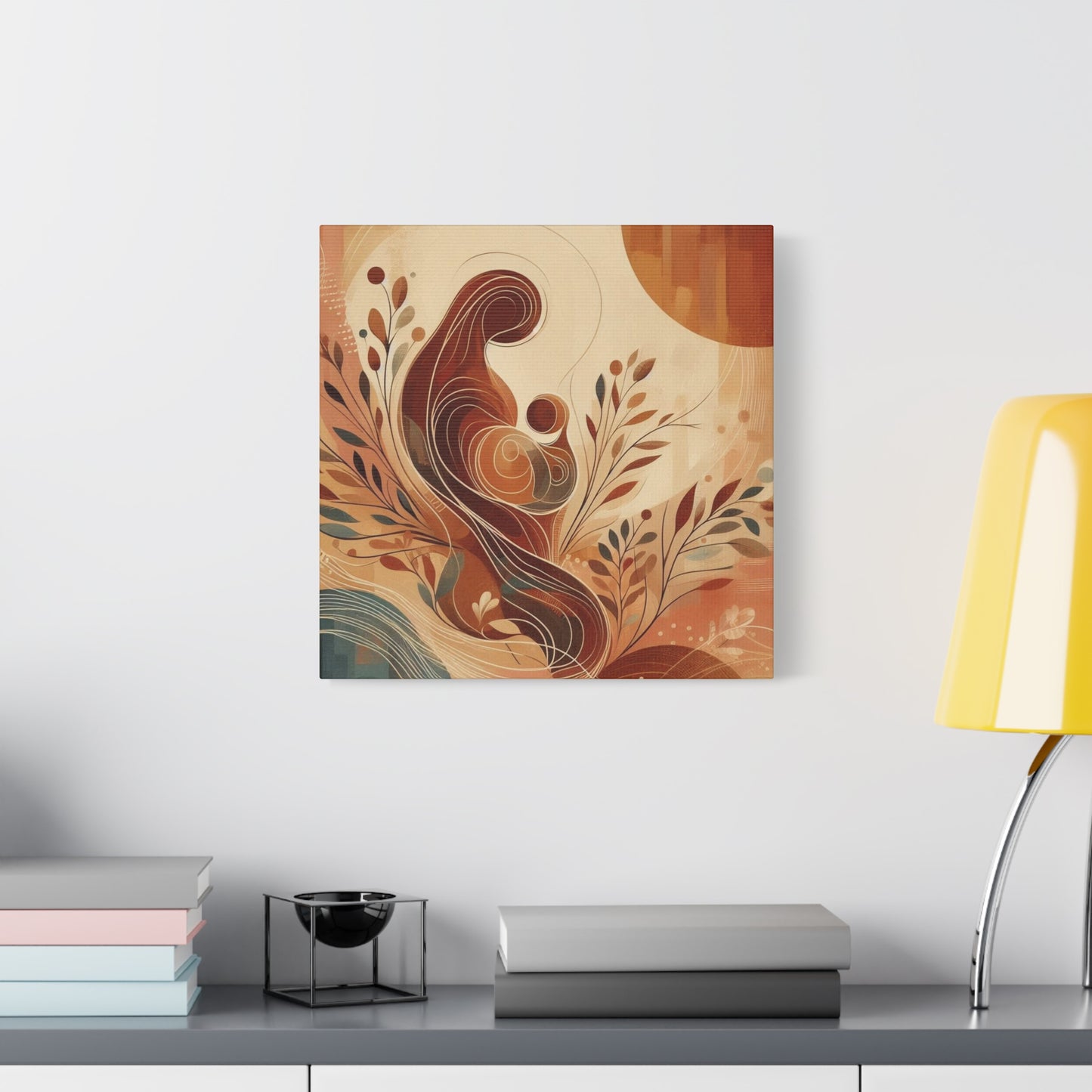 Abstract Motherhood Matte Canvas Art, Boho Wall Decor, Gift for New Moms, Baby Shower Decor, Modern Home Art