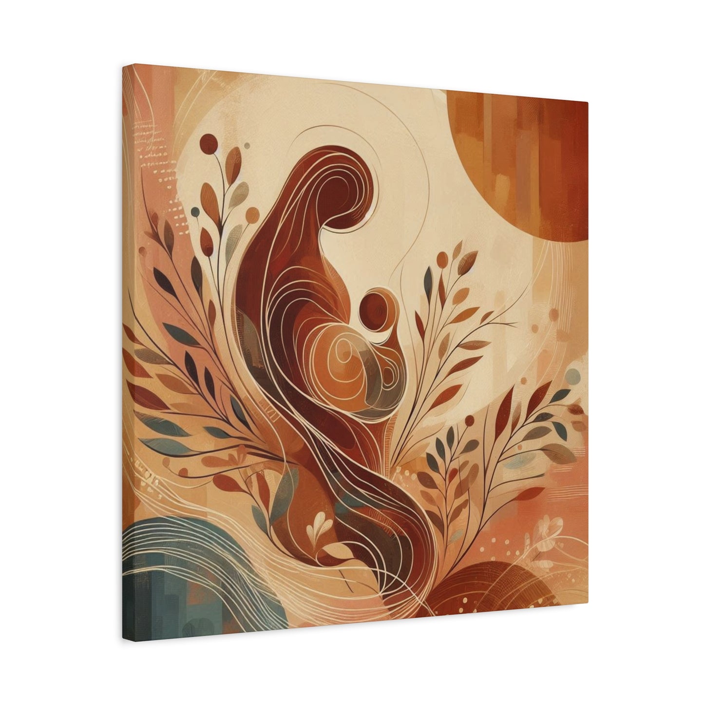 Abstract Motherhood Matte Canvas Art, Boho Wall Decor, Gift for New Moms, Baby Shower Decor, Modern Home Art