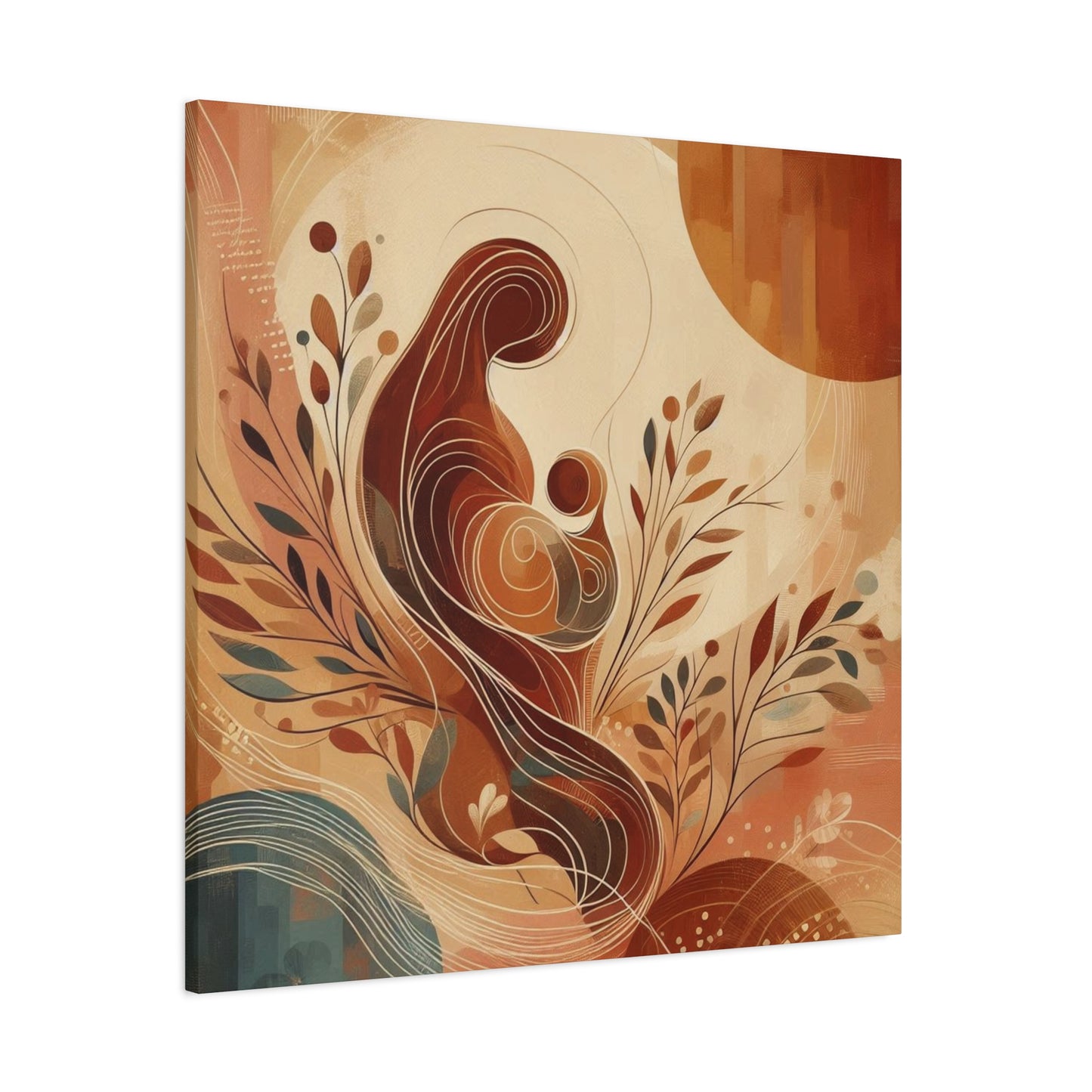 Abstract Motherhood Matte Canvas Art, Boho Wall Decor, Gift for New Moms, Baby Shower Decor, Modern Home Art