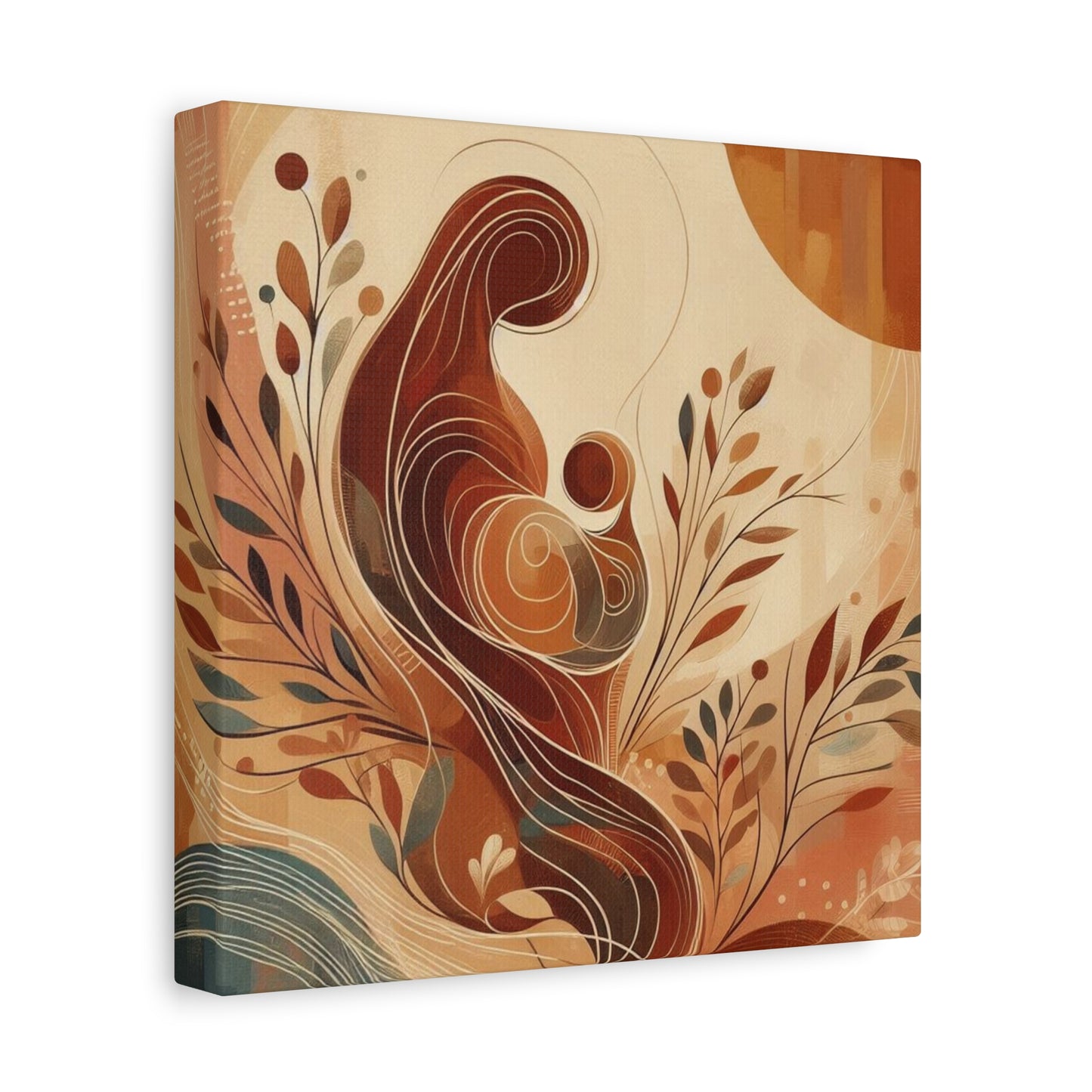 Abstract Motherhood Matte Canvas Art, Boho Wall Decor, Gift for New Moms, Baby Shower Decor, Modern Home Art